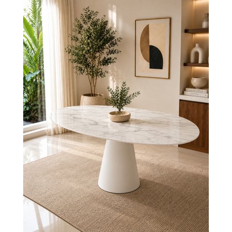 Mesa de Jantar Oval 150x90cm - Atenna