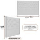 Ver imagem 2 de Cabeceira Soft Casal Fixação no Box MDF MDP Linho Cinza 150cm Sallar Home
