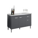 Ver imagem 1 de Balcão Gabinete para Cozinha Gabriela 120cm 3 Portas 1 Gaveta:cinza