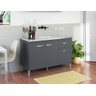 Balcão Gabinete para Cozinha Gabriela 120cm 3 Portas 1 Gaveta:cinza - 2