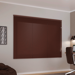 Persiana Horizontal 25mm Alumínio Crisdan Largura 1,00 X 1,00 Altura Marrom