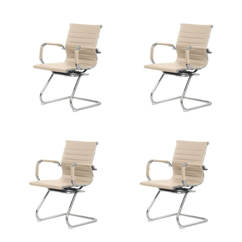 Kit Com 4 Cadeira Fixa Interlocutor Charles Eames Esteirinha 11A