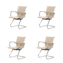 Ver imagem 1 de Kit Com 4 Cadeira Fixa Interlocutor Charles Eames Esteirinha 11A