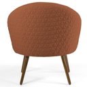 Ver imagem 3 de 2 Poltronas Pés Palito Rafa B-235 Linho Tressê Laranja Domi