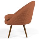 Ver imagem 4 de 2 Poltronas Pés Palito Rafa B-235 Linho Tressê Laranja Domi