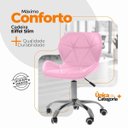 Ver imagem 4 de Cadeira Office Eiffel Slim Oficial Giratória - Rosa - 8