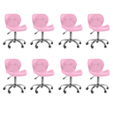 Ver imagem 1 de Cadeira Office Eiffel Slim Oficial Giratória - Rosa - 8