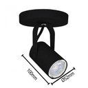 Ver imagem 2 de Spot P/ Trilho Lille Preto Dicróica PAR16 52mm Nordecor 6269