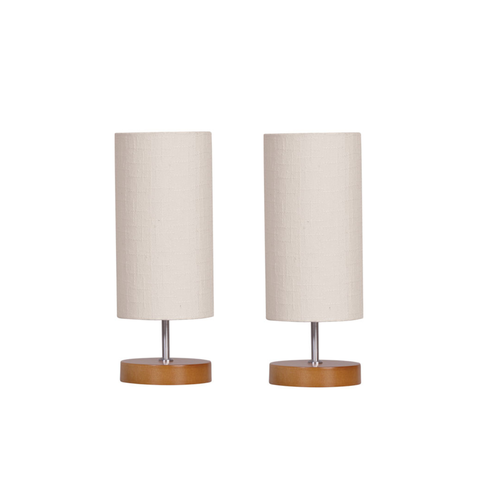 Kit 02 Abajur para Quarto Pé Redondo Pequeno