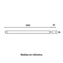 Ver imagem 3 de Kit 10 Lâmpadas de Led Tubular T8 Bivolt 240cm 40W Blumenau 6500k