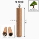 Ver imagem 2 de Kit 4 Pés Tubo de Madeira 25cm P. Mogno