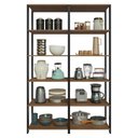 Ver mais imagens de Armário Estante Multiuso Organizador 10 Prateleiras 118cm Rustic/preto Madesa