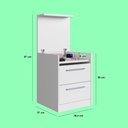 Ver imagem 4 de Mesa de Cabeceira com Compartimento Oculto Lock Branco