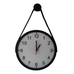 Relógio Adnet Preto Alça Preta Numérico Ponteiro Preto 30 cm Pino Pendurar - 4