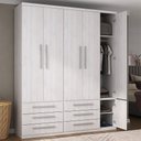 Ver imagem 1 de Guarda-roupa 5 Portas 6 Gavetas Modular 1310 Ilan Carvalho
