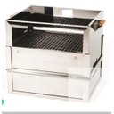 Ver imagem 2 de Churrasqueira Inox Aberta Grande 58x50x87 Pés 36 Cm