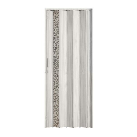 Porta Sanfonada de PVC 210cm x 60cm Plastporta Bcf Marrom/Floral