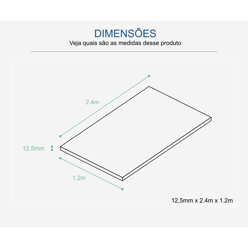 Chapa de Drywall Knauf Ru Verde 12,5mm X 1,20m X 2,40m - 5