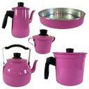 Ver imagem 1 de Chaleira Bule Fervedor Açucareiro e Forma de Alumínio - Kit