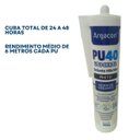 Ver imagem 3 de Selante Pu40 Hibrido Vedante Preto Uso Geral (400g) Argacon