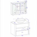Ver imagem 4 de Kit Gabinete de Banheiro Santorini Ii com Espelheira e Cuba Preto Fosco/naturale