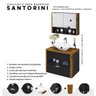 Kit Gabinete de Banheiro Santorini Ii com Espelheira e Cuba Preto Fosco/naturale - 3