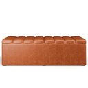 Ver imagem 3 de Calçadeira Recamier Baú para Cama de Casal Dália 140x50 Cm W01 Couríssimo Camel - Lyam Decor