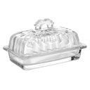 Ver imagem 1 de Manteigueira de Cristal Ecológico com Tampa Imperial 17,5cm X 10,5cm X 10cm - Lyor