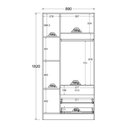Ver mais imagens de Jogo de Quarto Solteiro Completo BB28BB120BB322 Guarda Roupa Cômoda Bicama 5 Gavetas MDP 230cm