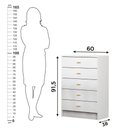 Ver imagem 2 de Jogo de Quarto Solteiro Completo BB28BB120BB322 Guarda Roupa Cômoda Bicama 5 Gavetas MDP 230cm