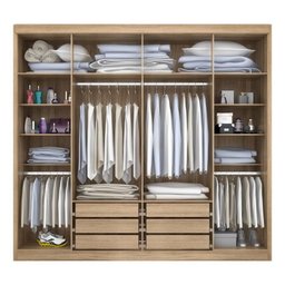 Guarda Roupa Casal Valencia 6 Portas 6 Gav C/ Esp Teka/onix - 2