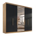 Ver mais imagens de Guarda-Roupa Casal Valencia 6 Portas 6 Gavetas com Espelho