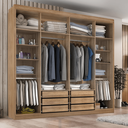 Ver imagem 3 de Guarda-Roupa Casal Valencia 6 Portas 6 Gavetas com Espelho