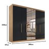 Guarda-Roupa Casal Valencia 6 Portas 6 Gavetas com Espelho - 5