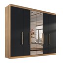 Ver imagem 6 de Guarda-Roupa Casal Valencia 6 Portas 6 Gavetas com Espelho