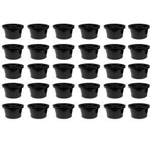 30 Pés Sapata para Móveis Plástico Preto 2cm - Sofá, Puffs, Poltranas e Outros