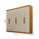 Ver imagem 3 de Guarda Roupa Casal 6 Portas 2 Gavetas Delta