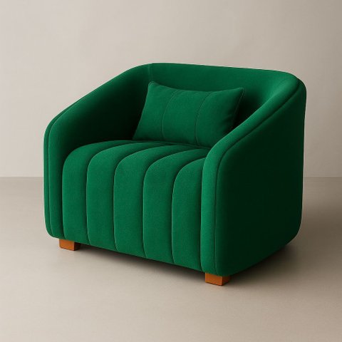 Poltrona Orgânica Lili Bouclé Premium - Verde