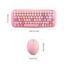 Mini Teclado e Mouse Educacional Sem fio Moffi Candy Tecla Redonda - Rosa - 6