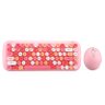 Mini Teclado e Mouse Educacional Sem fio Moffi Candy Tecla Redonda - Rosa - 1