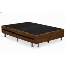 Ver imagem 3 de Cama Box Casal C/ Cama Auxiliar Suede 40x138x188 - Santo Box:marrom