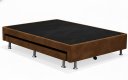 Ver imagem 3 de Cama Box Casal C/ Cama Auxiliar Suede 40x138x188 - Santo Box:marrom