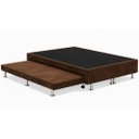 Ver imagem 1 de Cama Box Casal C/ Cama Auxiliar Suede 40x138x188 - Santo Box:marrom