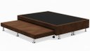 Ver imagem 1 de Cama Box Casal C/ Cama Auxiliar Suede 40x138x188 - Santo Box:marrom