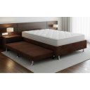 Ver imagem 2 de Cama Box Casal C/ Cama Auxiliar Suede 40x138x188 - Santo Box:marrom