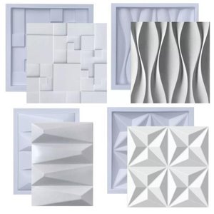 Formas de Gesso 3d Cimento Molde Plástico Abs Placa Parede