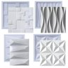 Formas de Gesso 3d Cimento Molde Plástico Abs Placa Parede - 1