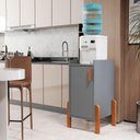 Ver imagem 5 de Armário Multiuso Poseidon 2 Portas MDF-MDP 32cm Cinza Sal Movelaria