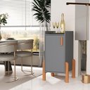 Ver imagem 4 de Armário Multiuso Poseidon 2 Portas MDF-MDP 32cm Cinza Sal Movelaria
