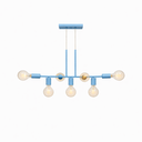 Ver imagem 1 de Pendente Rubis Aluminio Teto e27 7 Luzes Lumini Lab - Azul Bebe